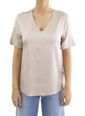Maglia in viscosa scollo a v maniche corte Please